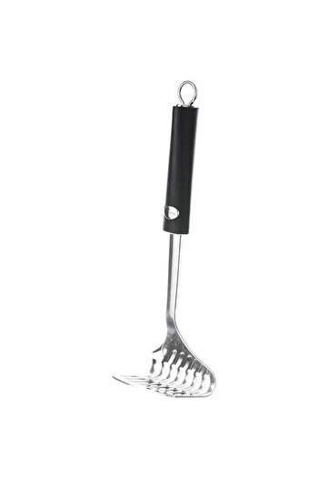 Ghidini potato masher, stainless steel, silver/black, 27.5 cm