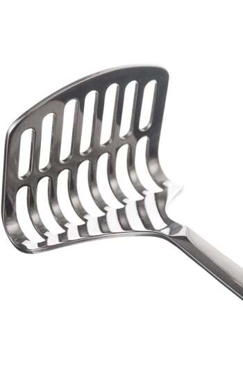 Ghidini potato masher, stainless steel, silver/black, 27.5 cm