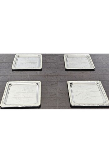 atabey home collection 6 Pieces Silver Tray and Frame Cast Cafe & Tea Service