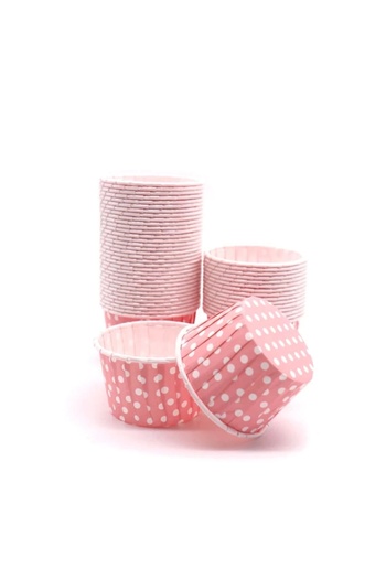KAFEM PEMBE PUANTİYELİ MUFFİN KABI 50’li