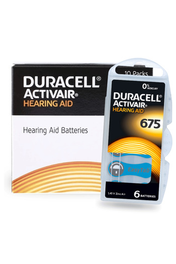 Duracell Duracell 60-Pieces (675 Size) Activair (PR44) Zinc-Air 1.45V 0% Mercury Hearing Aid Batteries