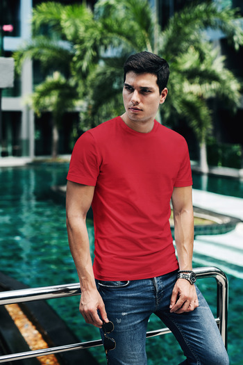 OXVİN Men's Crew Neck Regular Fit Cotton T-Shirt - Comfortable Fit