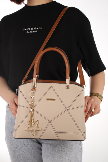 By Hakan Women's Shoulder Handbag, Shoulder Bag, Crossbody Bag and Sand-Tan