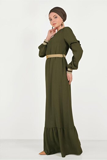 Alvina Ruffle Dress with Elastic Cuffs 40464