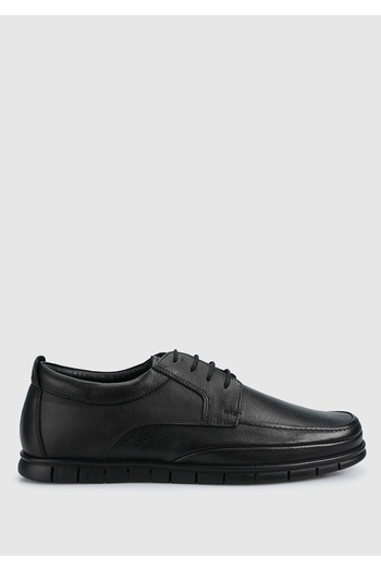 Eclipse Men's Black Leather Shoes