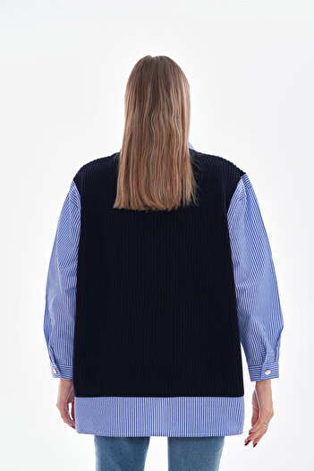 Marvella By Rasha Sweatshirt with wool vest