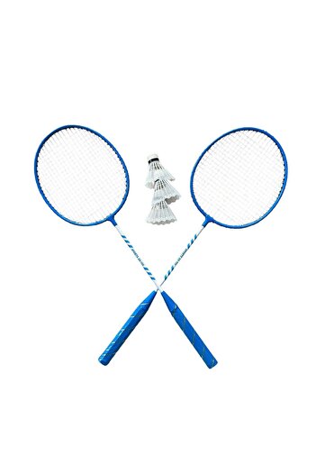 SLİPT Ckspor Mavi Badminton Seti – Taşıma Çantalı 2 Raket 3 Top | Hafif Ve Dayanıklı Spor Seti