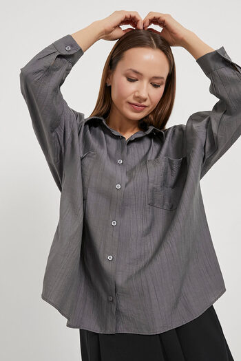 Arma Life Women's Loose Double Pocket Premium Long Sleeve Smoked Shirt