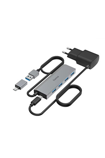 Hama Hub USB Hama 200138, USB 3.2 (Gri)