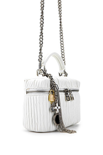 Tamer Tanca Women's Vegan White Shoulder Bag