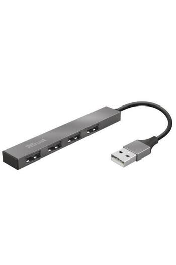 Trust HUB USB Trust Halyx Aluminium, 4 x USB 2.0 (Argintiu)