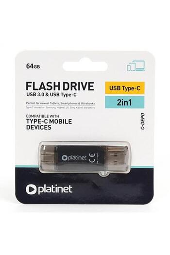 Platinet Stick USB - Type-C PLATINET C-DEPO, 64GB (Negru)