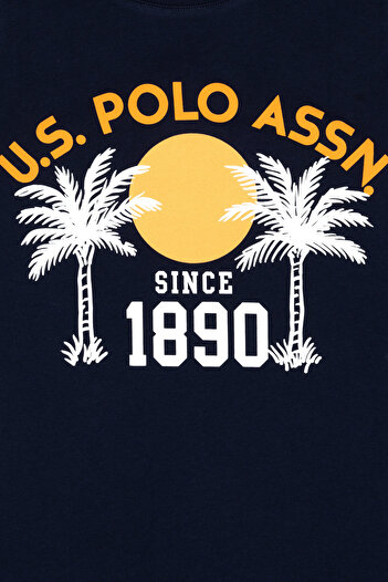 U.S. Polo Assn. Erkek Çocuk Lacivert Kolsuz Bisiklet Yaka Tişört 50307169-VR033