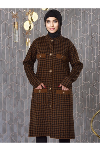 Kamalı Hijab Knitwear Knitted Cardigan