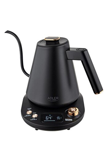 adler Cana electrica Adler AD 1349, 1100 W, 1L, 40-100 C, Mentinere caldura, Afisaj LED (Negru)