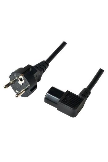 LogiLink Cablu de alimentare mufa de siguranta la IEC C13 mama 90 3m, Logilink CP118