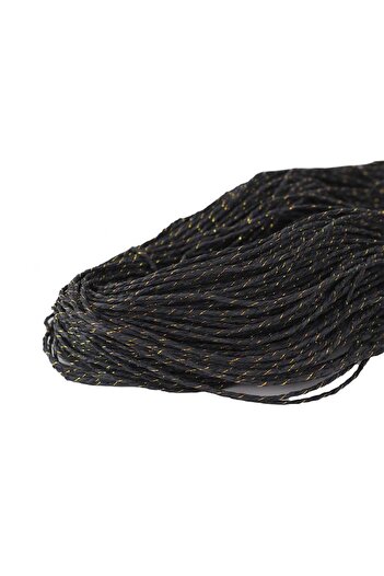 Ritzz Glittery Hessian Paper String Black Gold (300g)