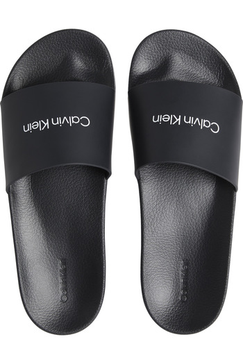 Calvin Klein Men Black Pool Rubber Sliders