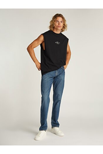 Calvin Klein Calvin Klein Men Black Relaxed Monogram Sleeveless Tank Top