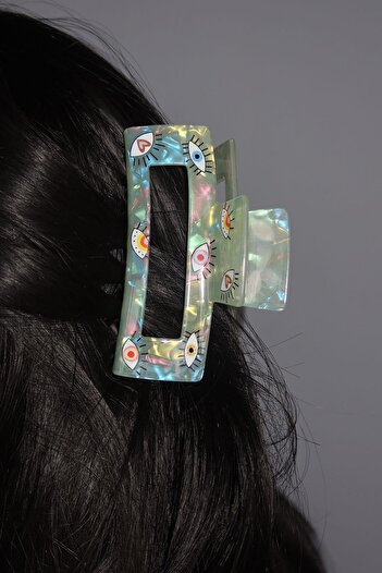 TAKIŞTIR Green Color Eye Figured Bone Latch Buckle
