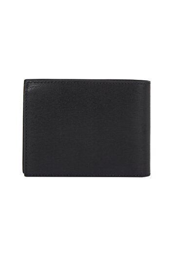 Calvin Klein Men Black Epi 10CC Trifold Wallet