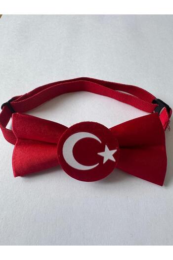 Meriç bebe Turkish Flag 23 April / 19 May / 29 October Elastic Children's Bow Tie Set of 10
