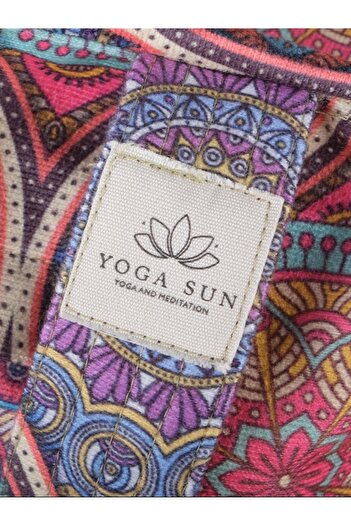 SUN YOGA PİLATES SPOR EKİPMANLARI Sunyoga Zafu Медитаційна подушка з наповнювачем з чорного гречаного зерна, різнокольоровий мандала-візерунок