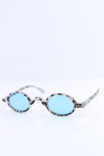 Silvio Monetti Unisex Leopard Blue Glass Uv400 Sunglasses Silvio Monettı - 3sm5928r007