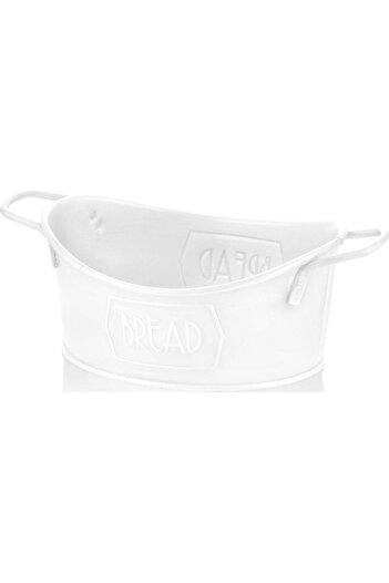 The Mia THE MIA GALVANIZED BREAD SERVICE 23x14 CM WHITE