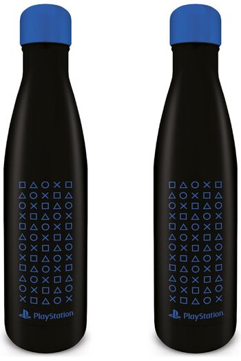 Paladone Playstation Symbol Pattern Metal Drinks Bottle