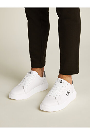 Calvin Klein Calvin Klein Men Bright White & Black Chunky Cupsole Mono Sneakers
