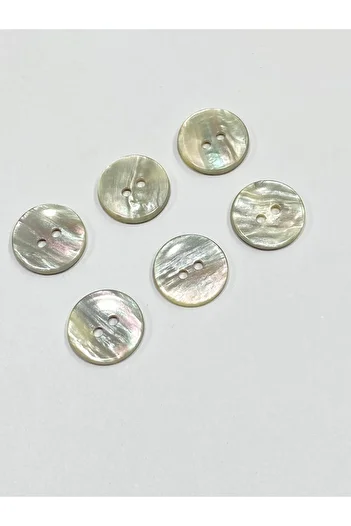 karantuhafiye Mother of Pearl Look Plastic Button/ Set of 6 Cream/02736 / 1.5 cm
