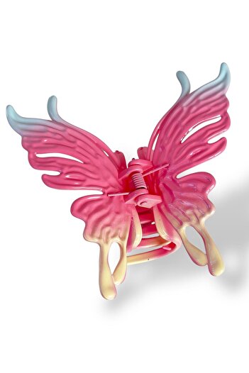 TAKIŞTIR Fuchsia Color Butterfly Figured Bone Latch Buckle