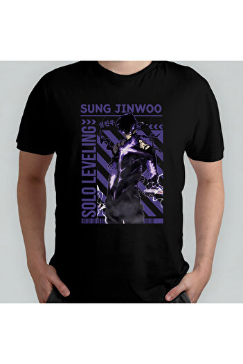 Pixxa Μπλουζάκι Unisex 100% βαμβακερό Solo Leveling Crew Neck Model 2