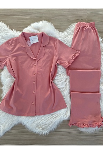 Pijamacs Turkmen Pajama Set with Cotton Sleeve - Sleeve and Leg Deal