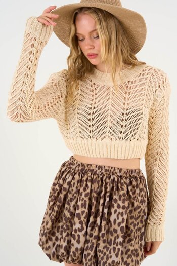 stiledavet online store    Leopard Balloon Skirt - Leopard Light Brown