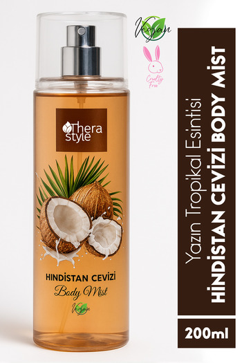 Thera Style Hindistan Cevizi Vücut Spreyi 200ml | Coconut Body Mist | Gün Boyu Kalıcı Büyük Boy