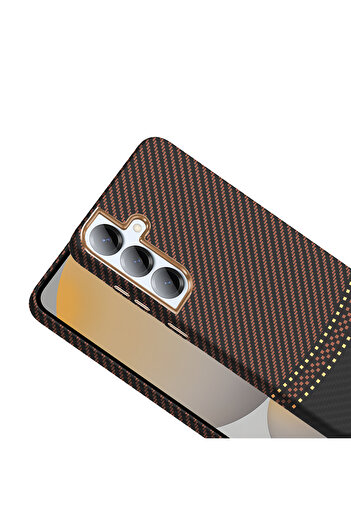 Rivor Galaxy S25 Plus & Galaxy S24 Plus Kılıf Kamera Çıkıntılı Magsafe Şarj Özellikli Karbon Fiber Kapak