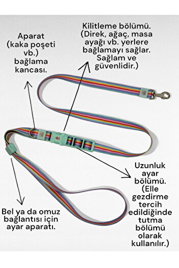 CARAMELOS Hands-Free Walking Strap - Hands-Free Dog Walking Leash