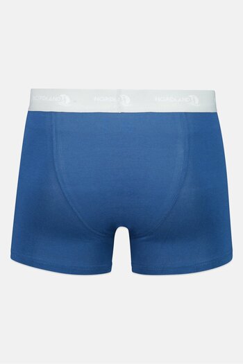Nordland Men 3 Pieces Brand Logo Boxer Brief, Black/Blue/Grey