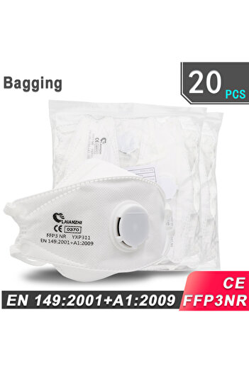 Choice Bagging(20pcs) LAIANZHI FFP3 CE Face mask Air valve protective masks pm2.5 masks harmful hygiene mas