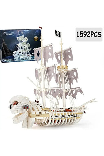 Choice No Box Skeleton Ghost Ship 1592PCS Skeleton Ghost Ship Building Blocks Storm Pirate Ship Model Brick