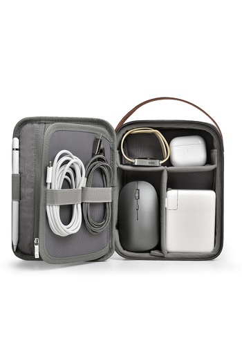Choice Gray WiWU Travel Electronic Organizer Case for MacBook Power Adapter Charger Cables Power Bank Tech