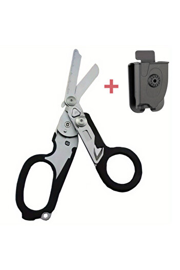 Choice Black Multi-function Foldable Trauma Shears With Compatible Holster Heavy-Duty Emergency Shears Outd