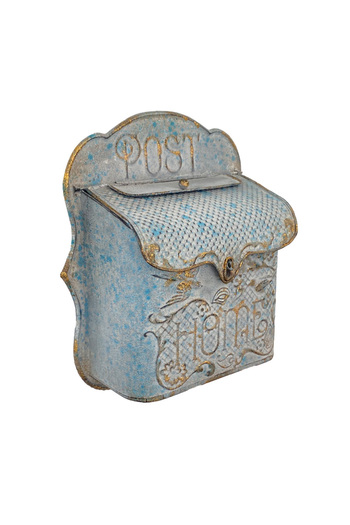 Choice blue Garden Outdoor Wall Mounted Mailbox Metal Material Retro Style With Bird Pattern Leaving Messag