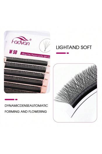 Choice 812MIX D FADVAN Light 5D W Shaped 0.07mm M/C/D Curved Eyelash Extensions Gradient Faux Mink Lashes P