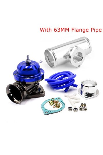 Choice Blue with 63mm pipe Type-RS Turbo Blow off Valve Adjustable 25psi BOV With 63mm or 76mm Flange Pipe