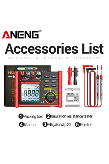 ANENG MH15 Without Battery MH15 Ohmmeter Insulation Resistance Meter 6000 Count DigitalResistor Test