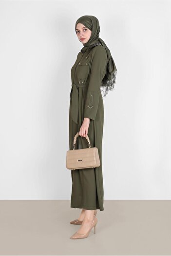Alvina Παλτό με κουκούλα με σχέδιο Leopard - 10549