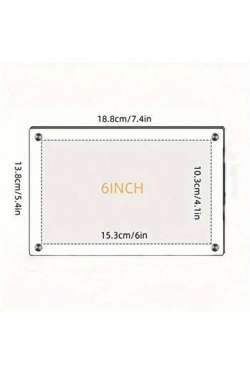 Choice 01 Transparent Picture Frame 6-Inch Wall-Mounted Ins Postcard Photo Frame Poster Display Stand 7-inc